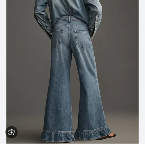 ⭐️Pilcro Anthropologie Peplum flare jeans 29⭐️ - Picture 4 of 10